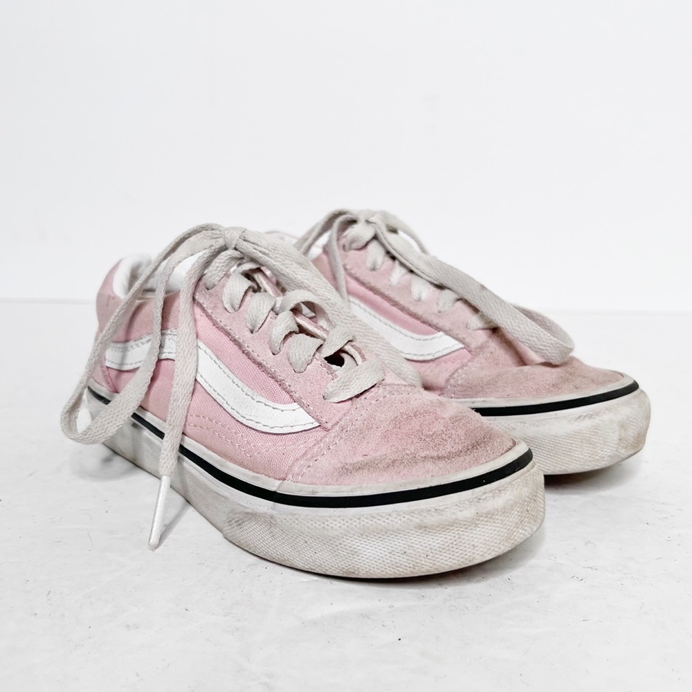 Vans Pink Skate Suede Canvas Classic Sneakers Size 11 Girls